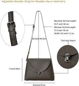 img 3 attached to 👜 ZLYC Mini Leather Satchel Crossbody Bag with Minimalist Handmade Styling for Women