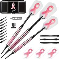 🎯 16 gram fat cat pink lady soft tip darts set with storage/travel case logo