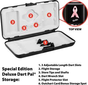 img 1 attached to 🎯 16 Gram Fat Cat Pink Lady Soft Tip Darts Set with Storage/Travel Case