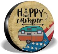 чехол на запасное колесо waldeal happy camper с дизайном американского флага. логотип