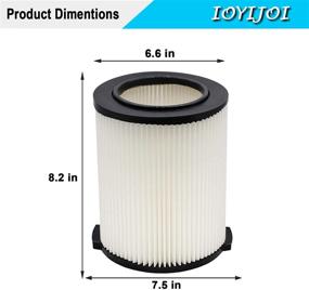 img 2 attached to 🧹 Ideal Replacement for RIDGID Vacs: IOYIJOI 1 Pack Standard Wet/Dry Vac Filter Vf4000