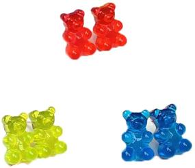 img 2 attached to 🍭 Colorful Creative Gummy Earrings for Girls' Jewelry by RUIZHEN