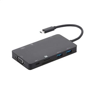 img 4 attached to Amazon Basics Док-станция из алюминия USB 3.1 типа-С с HDMI, VGA, Ethernet, 2 портами USB-A, SD/TF картридером, портом данных типа-C (5Gbps) и портом зарядки типа-C (PD 100W) - черная.