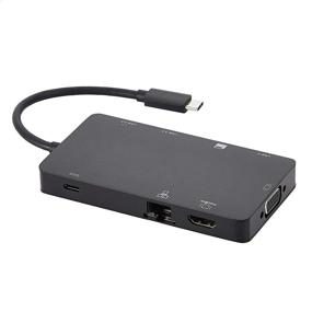 img 3 attached to Amazon Basics Док-станция из алюминия USB 3.1 типа-С с HDMI, VGA, Ethernet, 2 портами USB-A, SD/TF картридером, портом данных типа-C (5Gbps) и портом зарядки типа-C (PD 100W) - черная.