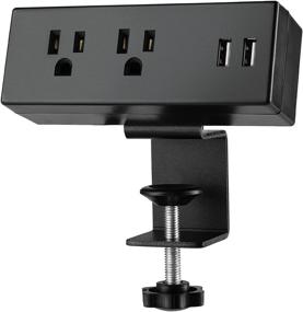 img 4 attached to 💡 Desk Clamp Power Strip with USB Ports - Convenient Desktop Power Outlets for Home/Office Use - UL/ETL Certified