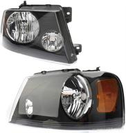 🚗 irontek headlight assembly for 2004-2008 ford f-150 pickup - black housing, clear lens replacement driving light # fo2502201/fo2503201 logo