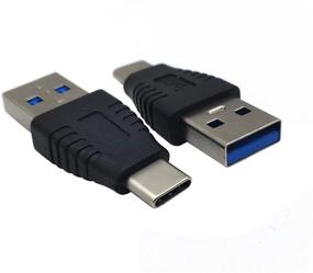 img 3 attached to Wpeng USB-C Adapter (2-Pack) - USB 3.1 Type-C Male to USB 2.0 A Male Extension Adapter for Laptop, Tablet, Mobile Phone, and More - USB C M/A M