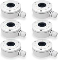 📦 aluminum bracket junction back box (pack of 6) for hikvision ds-2cd2042wd-i, 2cd20xx series bullet cameras logo