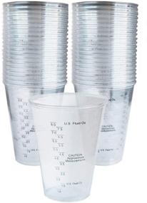 img 1 attached to Clear Graduated Disposable Plastic Measuring Cup 📏 - 8 Ounces (Pack of 100) - Comfort Axis