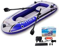 🚣 eprosmin 4-person inflatable boat canoe - blue & gray 9ft raft inflatable kayak with air pump, rope, paddle - available in us stock - 2, 3, or 4 person boat for adults and kids - portable fishing boat logo