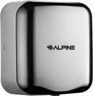 💨 alpine commercial automatic hand dryer - powerful high speed air hand dryer for home, restaurant, bathrooms, and high traffic areas. 1800w / 220-240v (chrome) logo