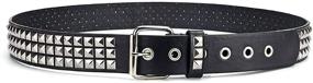 img 1 attached to Black Pyramid Silver Square Beads Men's Accessories for Belts