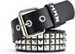 black pyramid silver square beads men's accessories for belts logo
