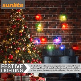 img 1 attached to Sunlite 41288-SU Decorative Holiday Bulbs - Festive Red and Green Christmas Lighting - Incandescent A19, 25W - 12 Pack, 12 Count