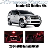 xtremevision interior led for infiniti qx56 2004-2010 (13 pieces) red interior led kit installation tool logo