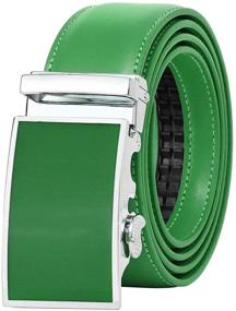 img 4 attached to 🔧 Enhanced Falari Leather Belt: Holeless, Automatic, Adjustable Men's Accessories