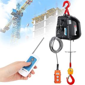 img 4 attached to 🏋️ 3-in-1 Electric Hoist Winch 1,100lb | Wireless & Cable Remote Control | 110/120V Portable Power Electric Hoist | Vertical & Horizontal Lifting | 16ft/min