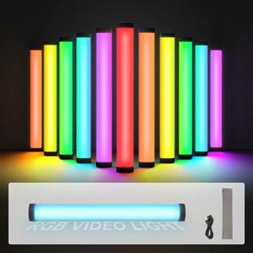 img 4 attached to 🌈 Ultimate RGB LED Video Light Stick: Handheld Wand with Full Color Dimming & OLED Display for Photography - Rechargeable, 36M Color, Aluminum Body