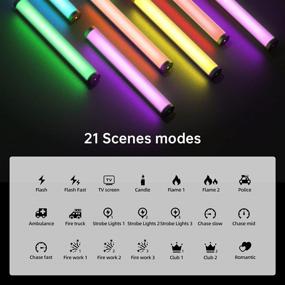 img 2 attached to 🌈 Ultimate RGB LED Video Light Stick: Handheld Wand with Full Color Dimming & OLED Display for Photography - Rechargeable, 36M Color, Aluminum Body