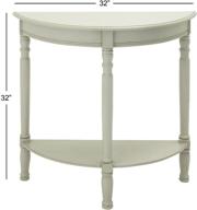 🪑 deco 79 96328 wood half-round console table, 32 inches x 32 inches, ivory logo