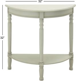 img 1 attached to 🪑 Deco 79 96328 Wood Half-Round Console Table, 32 Inches x 32 Inches, Ivory