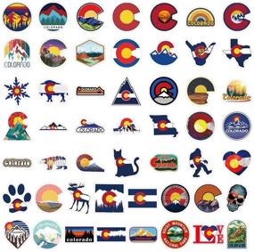 img 2 attached to 🏔️ Colorado-themed Sticker Set: 50 Water-resistant Vinyl Decals for Water Bottles, Laptops, and More