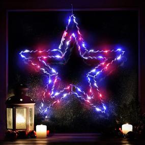 img 2 attached to 12 Inch Christmas Window Star Lights - 50 LED Bulbs Silhouette Decoration with Iron Frame, USB Operated - Lighted Star Window Decor for Xmas Party