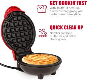 img 2 attached to 🧇 Portable Mini Waffle Maker: Easy-to-Use Electric Non-Stick Grill - Perfect for Breakfast Anywhere!