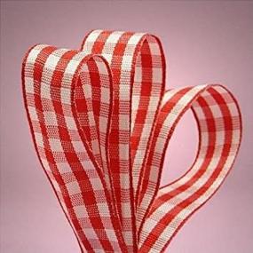 img 3 attached to 25 Yard Red Gingham Ribbon, 5/8-Inch Width