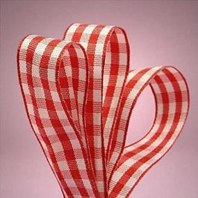 img 1 attached to 25 Yard Red Gingham Ribbon, 5/8-Inch Width