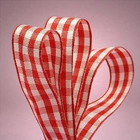 img 2 attached to 25 Yard Red Gingham Ribbon, 5/8-Inch Width