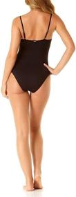 img 1 attached to 🩱 Anne Cole Solid One-Piece Shirred Maillot Swimsuit for Women