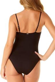 img 3 attached to 🩱 Anne Cole Solid One-Piece Shirred Maillot Swimsuit for Women