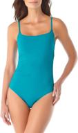 🩱 anne cole solid one-piece shirred maillot swimsuit for women logo