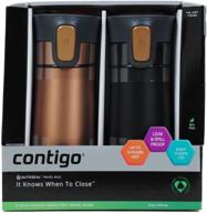 pinnacle travel mug 2-pack in gold and matte black by contigo логотип