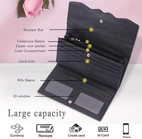 img 3 attached to 👛 Toplive RFID Blocking Trifold Women's Wallet: Stylish Clutch Organizer with Large Capacity Card Holder