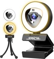 📸 2021 srica webcam with microphone: adjustable brightness, hd 1080p, ring light & tripod included - ideal for skype, youtube, obs, xsplit, and desktop pc streaming logo