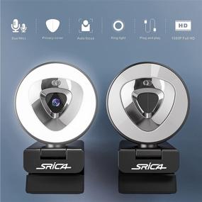 img 3 attached to 📸 2021 Srica Webcam with Microphone: Adjustable Brightness, HD 1080P, Ring Light & Tripod Included - Ideal for Skype, YouTube, OBS, Xsplit, and Desktop PC Streaming