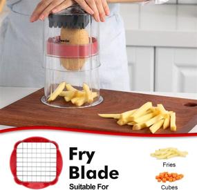 img 2 attached to Versatile French Fry Cutter & Veggie Slicer - Perfect for Potatoes, Onions, Apples, Carrots, Cucumbers!