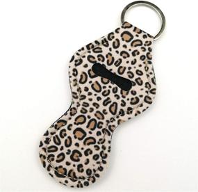 img 2 attached to 💄 Chapstick Keychains P080: Neoprene Patterned Protective Lip Balm Holder
