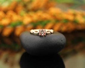 img 3 attached to 💍 Exquisite 10K Rose Gold Morganite Infinity Solitaire Engagement Ring: Naturally Stunning