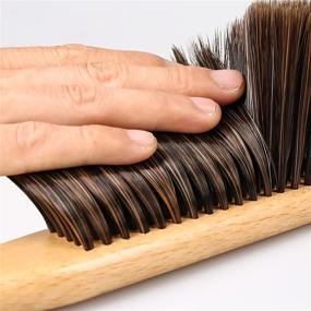 img 1 attached to 🧹 Versatile Wood Handle Counter Duster and Hand Brush Set - Ideal for Cleaning Counters, Gardens, Furniture, Patios, Fireplaces, and More