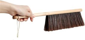 img 4 attached to 🧹 Versatile Wood Handle Counter Duster and Hand Brush Set - Ideal for Cleaning Counters, Gardens, Furniture, Patios, Fireplaces, and More