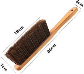 img 2 attached to 🧹 Versatile Wood Handle Counter Duster and Hand Brush Set - Ideal for Cleaning Counters, Gardens, Furniture, Patios, Fireplaces, and More