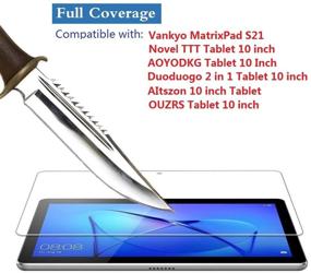 img 1 attached to Premium Anti-Fingerprint Screen Protector for Dicekoo, Novel TTT, AOYODKG 10 inch Tablets - Easy Install, 9H Hardness by AItszon