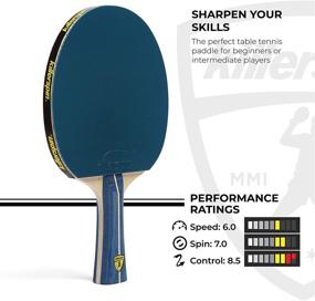 img 3 attached to 🏓 Premium Recreational Table Tennis Paddle, Ping Pong Racket with Wooden Blade, Jet Basic Rubber Grip and Ping Pong Ball Set