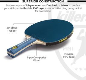 img 1 attached to 🏓 Premium Recreational Table Tennis Paddle, Ping Pong Racket with Wooden Blade, Jet Basic Rubber Grip and Ping Pong Ball Set