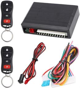 img 4 attached to 🔑 Enhanced X AUTOHAUX Car Keyless Entry System Remote Central Locking Kit for Universal Vehicles, 12V DC LB405