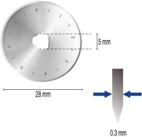 img 3 attached to Slynnar 28mm Rotary Cutter Replacement Blades - Compatible with Olfa, Fiskars, Martelli, Clover &amp; Truecut (Pack of 10)