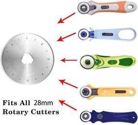 img 2 attached to Slynnar 28mm Rotary Cutter Replacement Blades - Compatible with Olfa, Fiskars, Martelli, Clover &amp; Truecut (Pack of 10)